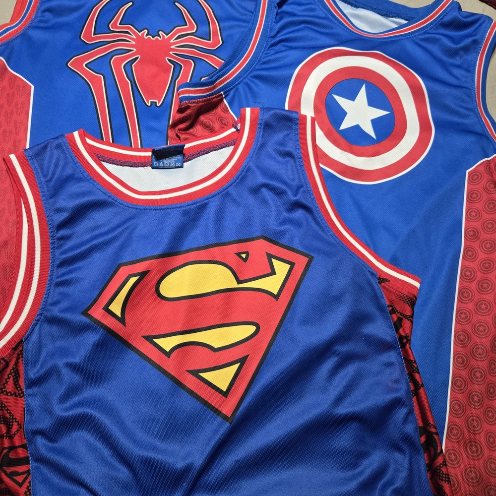 Marvel And DC Comics Superhero Tank Tops - Captain Americe, Spider-man, Superman